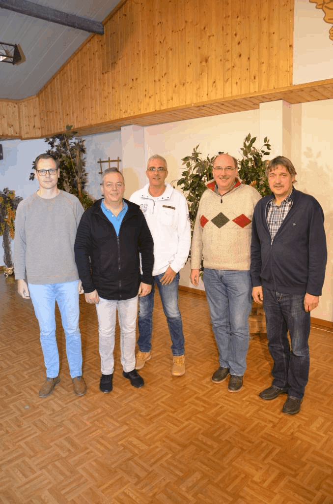 Geschäftsführender Vorstand 2018-2021 v.l.n.r: Clemens Niendorf, Alexander Schäfer, Alexander Merten, Peter Horst und Hans-Josef Lang