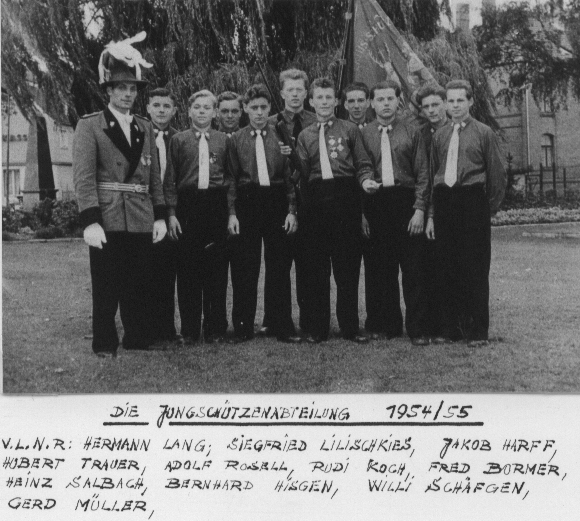 Jungschützenabteilung 1954-55